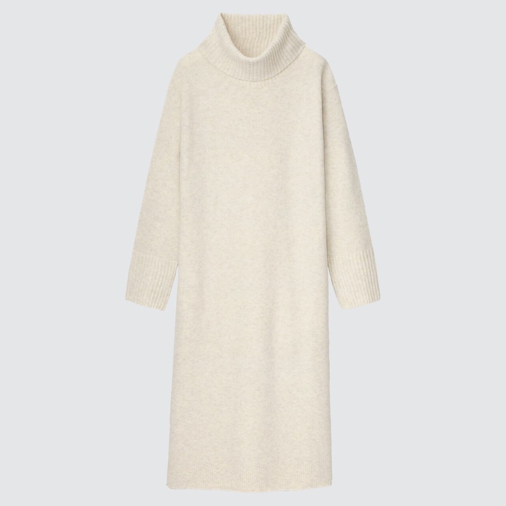 Uniqlo new- Souffle Yarn Turtleneck Long-Sleeve Dress